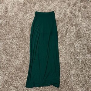 Green maxi sheer skirt